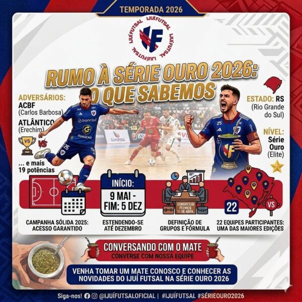 Ijuí Futsal promove ação especial com a torcida na Praça da República